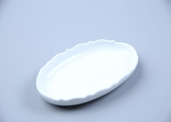 Assiette Plate - GENERIC - Ovale - Porcelaine Blanche - 15,2cm - Compatible Lave-Vaisselle
