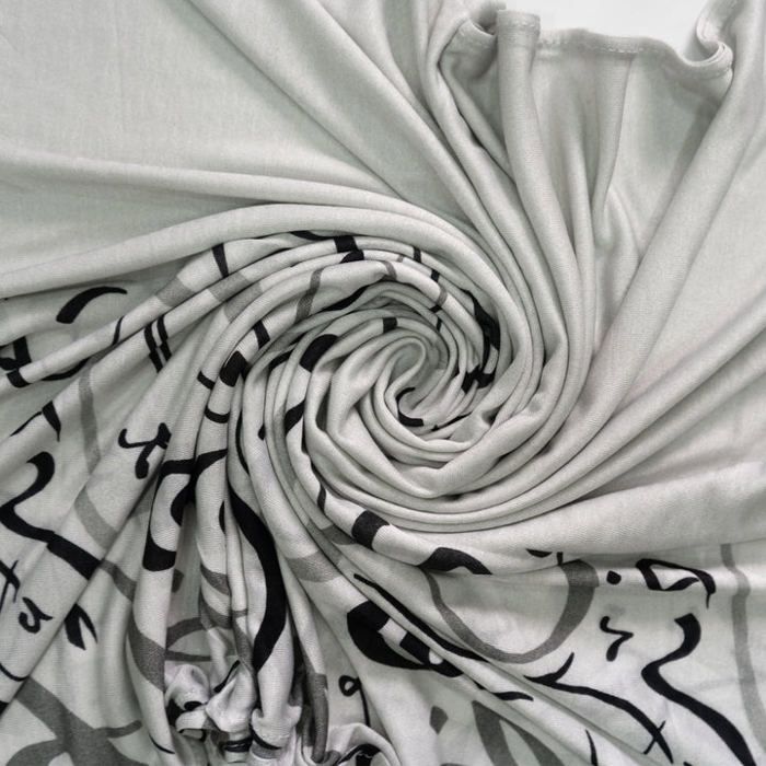 Châle OLGA Calligraphie Gris