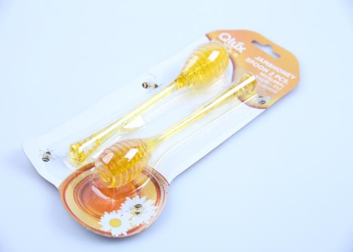 Cuillère à Confiture / Miel - L-00859 - Métal - Orange - Compatible lave-vaisselle