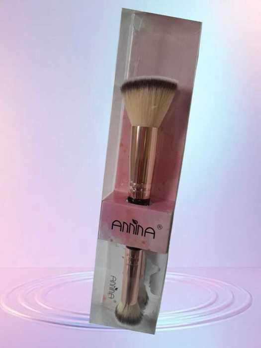 Pinceau de maquillage - ANNINA - Éventail - Double face - Multicolore - Grand format