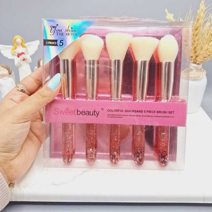 Set de pinceaux - SWEET BEAUTY - Quicksand - 5 pièces - Coloré - Professionnel