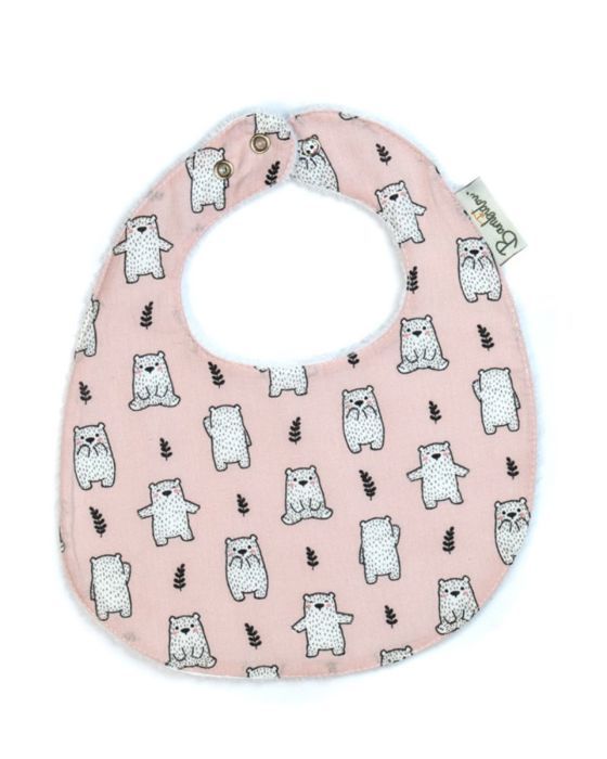 Bavoir Classique Ourson Rose