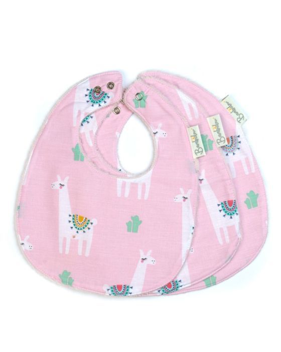 Pack 3 bavoirs Classiques Lama Rose