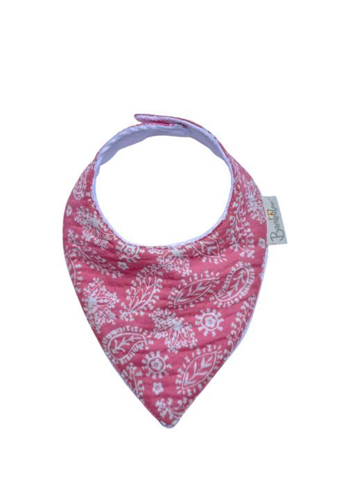 Bavoir Bandana Gaze Rose