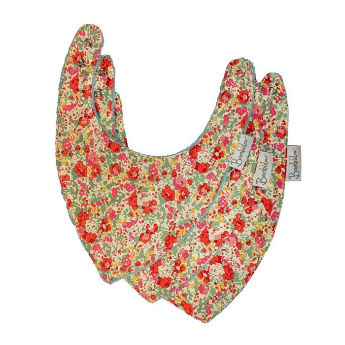 Pack de 3 Bavoirs Bandana Liberty Rouge Anjou