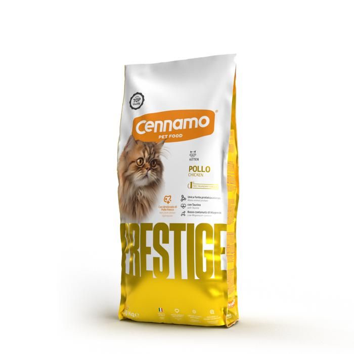 Croquettes pour Chats - CENNAMO - PRESTIGE KITTEN - Poulet - 10kg - Nutrition optimale