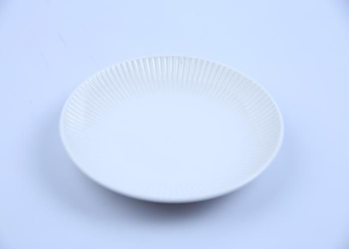Assiette de présentation - GENERIC - Plat Rond en Porcelaine - 16,7cm - Motif Coquillage - Blanc