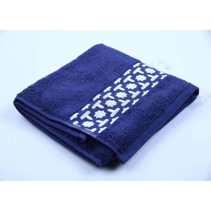 Serviette de Toilette - GENERIC - Arabesque - 500gsm - Coton - 50x90 cm - Bleu
