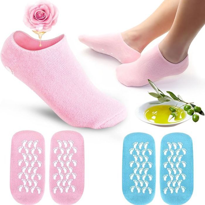 Chaussettes Spa en Gel - GENERIC - Hydratantes - Réparation Talons Secs - Confort Optimal - Réutilisables