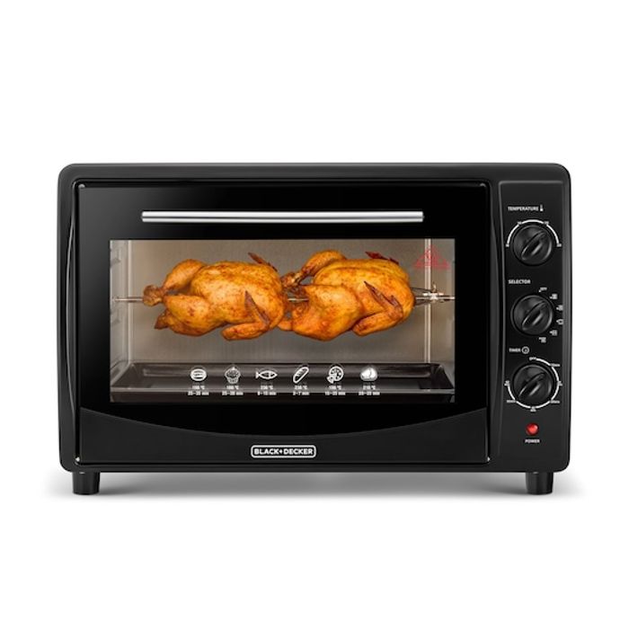 Four Toaster - BLACK + DECKER - 45L - Double vitrage - Rôtissoire - Cuisson à convection