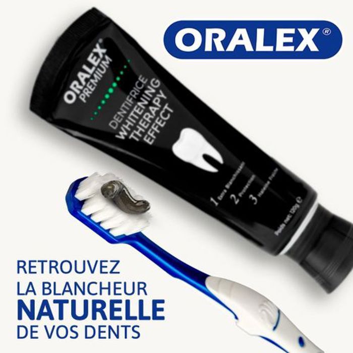 ORALEX PREMIUM AU CHARBON ACTIF WHITENING THERAPY EFFECT 120G, Dentifrice blanchisseur