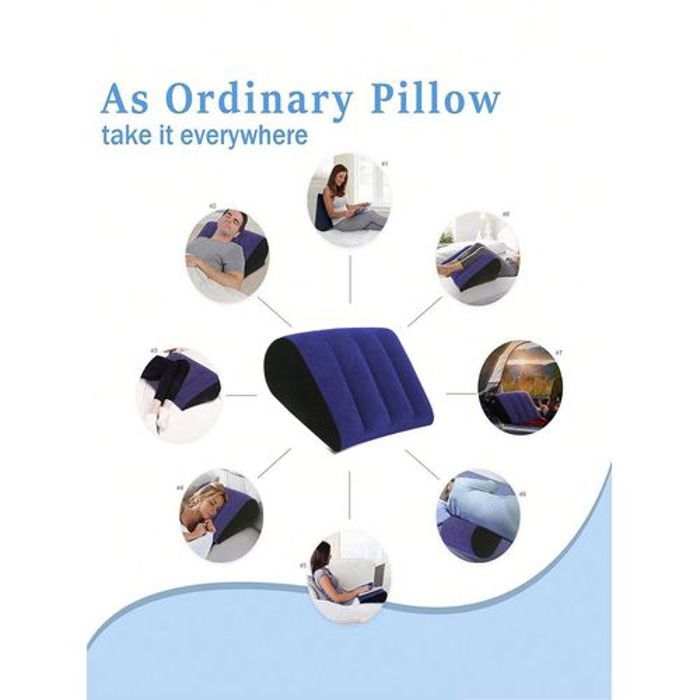 Oreiller d'angle gonflable triangulaire