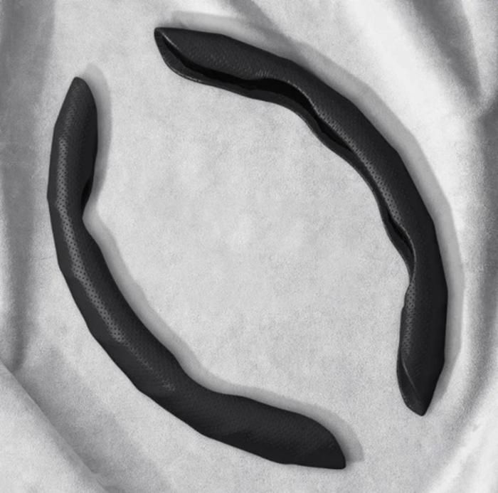 Couvre Volant Cuir Noir