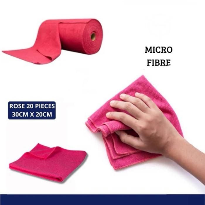 Rouleau Micro Fibre  Rose 20 Pcs 30CM X 30 cm