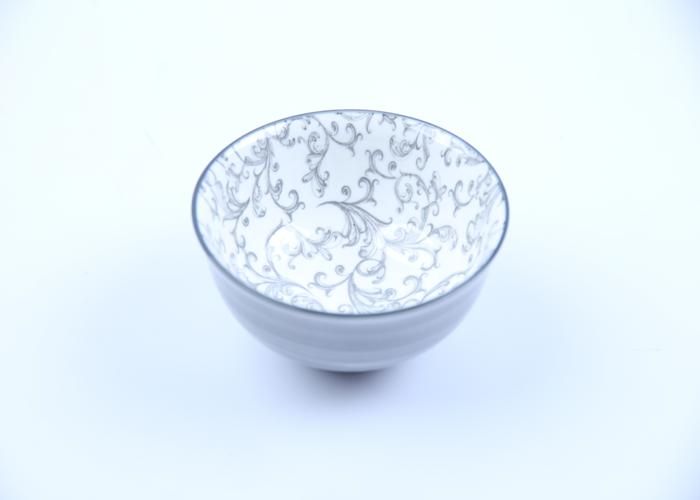 Bol en Porcelaine 274ml VC Dessin Gris en 2 Faces