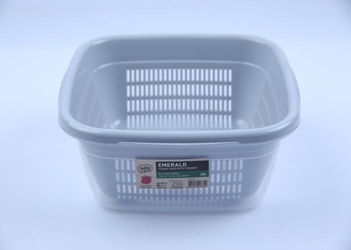 Panier Carré 3.8L Émeraude avec Crépine 03 1078