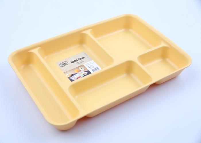 Assiette Plate Rectangulaire 5 Compartiments en Plastique Hobby Life