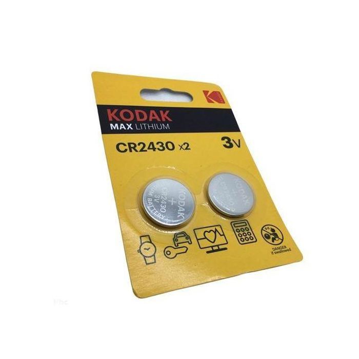 Kodak 2 Pile Bouton lithium 3v CR2430 max