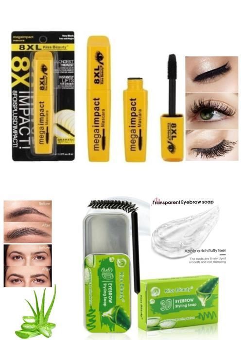Mascara - Duo Mascara et Fixateur sourcil - Waterproof - Vegan - Application précise