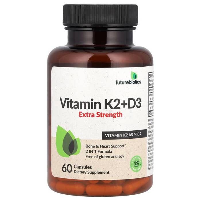 Vitamines K2 + D3, Extrapuissantes, 60 capsules