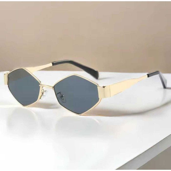 Lunettes de soleil - Luxe - Hexagonales - Protection UV - Monture métal - Style chic
