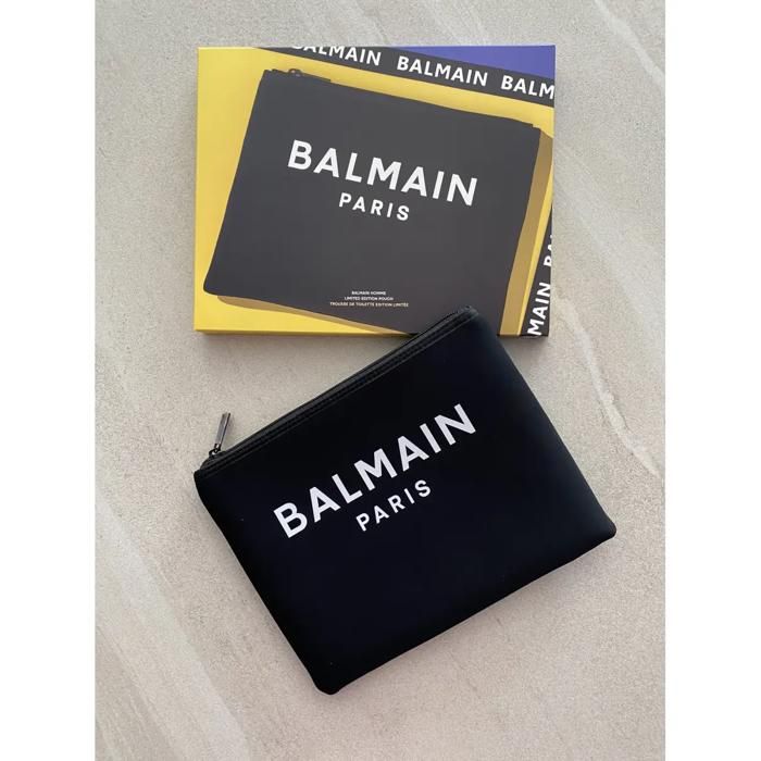 BALMAIN TROUSSE DE TOILETTE POUR HOMME NOIR SS21 EDITION LIMITEE
