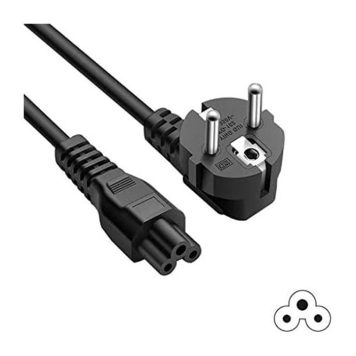 Câble d’Alimentation IEC C5 - GENERIC - Compatible Ordinateurs Portables - Noir - Durabilité - Flexibilité
