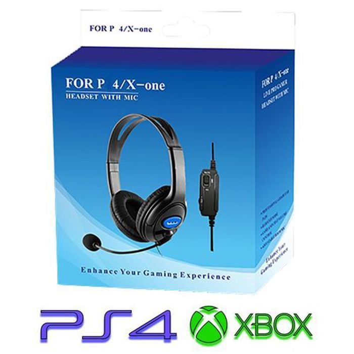 Casque de jeu - Non spécifié - Filaire - Micro 3.5MM - Compatible PS4, PC, PS3, XBOX - Noir