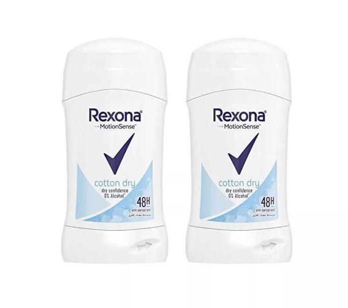 Déodorant - Rexona - Cotton Dry - 2 x 40g - Protection 48h - Sans alcool