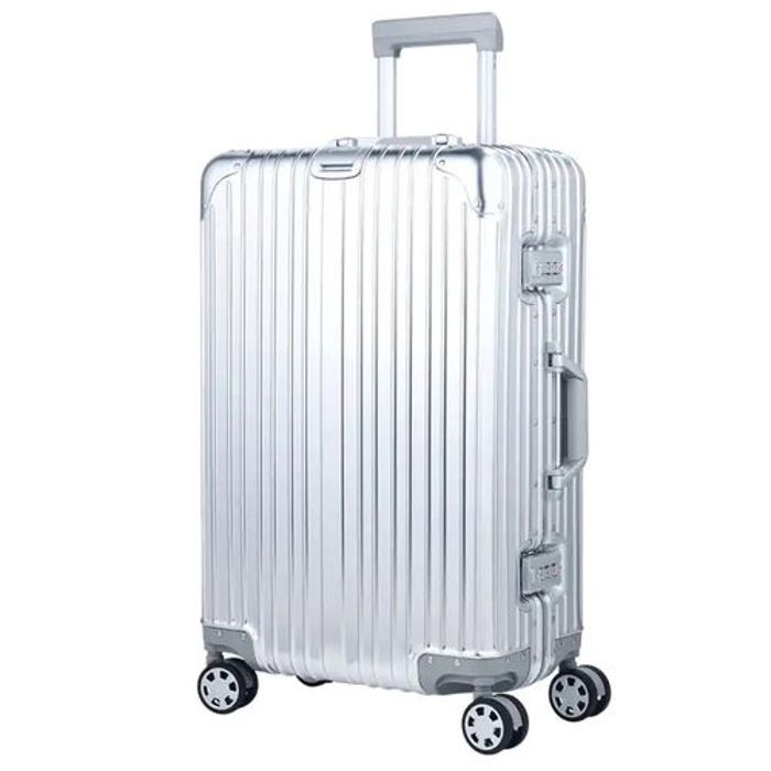 Valise de Voyage - Aluminium - 4 Roulettes - Imperméable - Rigide - Trolley