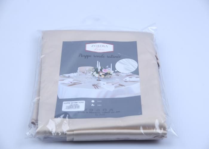 Nappe - Satinée - Ronde 180 cm - Écru - Uni