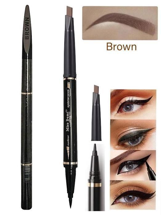 Crayon à Sourcils - Stylo Eyeliner Feutre - Waterproof - Pointe Triangulaire - Application Facile