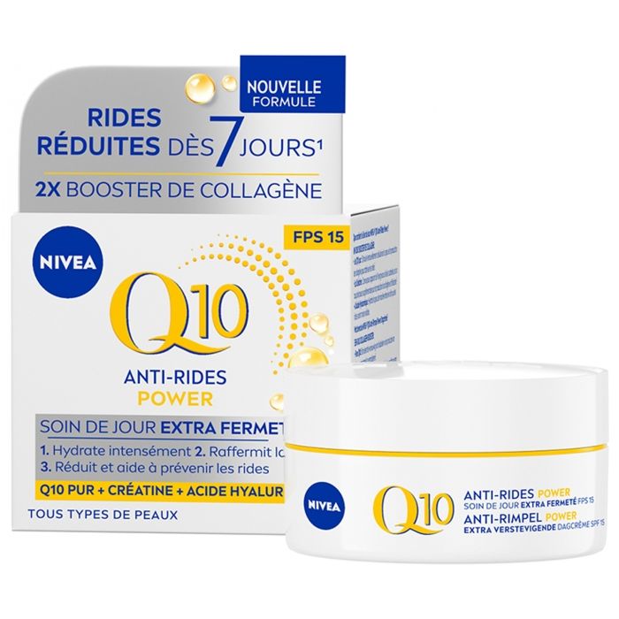 Crème Visage - NIVEA - Q10 Anti-Rides Power - Extra Fermeté - SPF15 - 50 ml