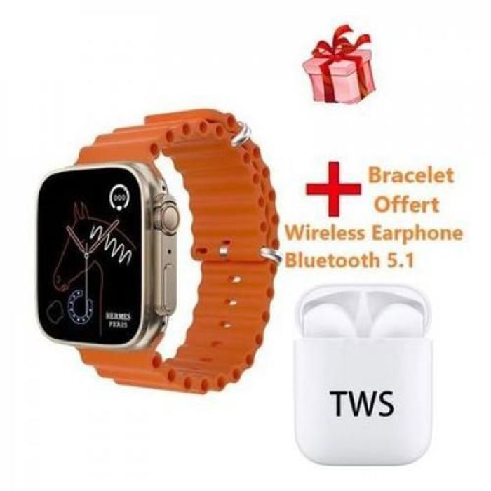 Montre connectée - Watch 8 - 2 en 1 - Mixte - Bluetooth 5.0 - 220mAh