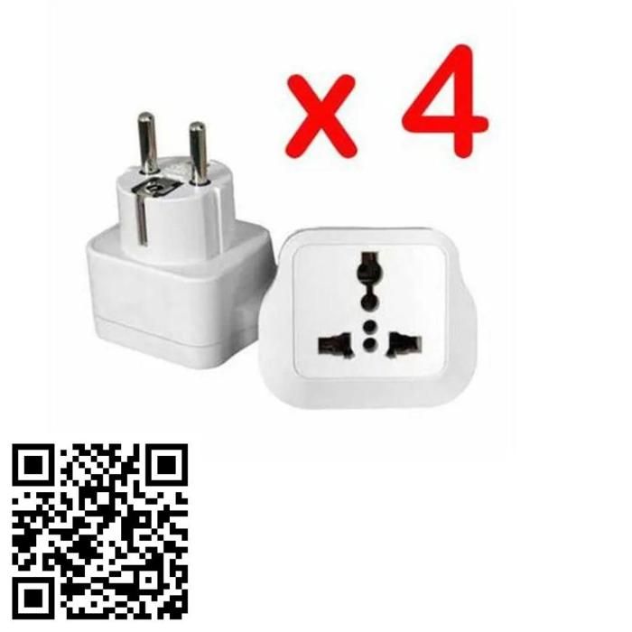 Set de 4 Adaptateurs de Prise Universels pour Connexion Multitypes