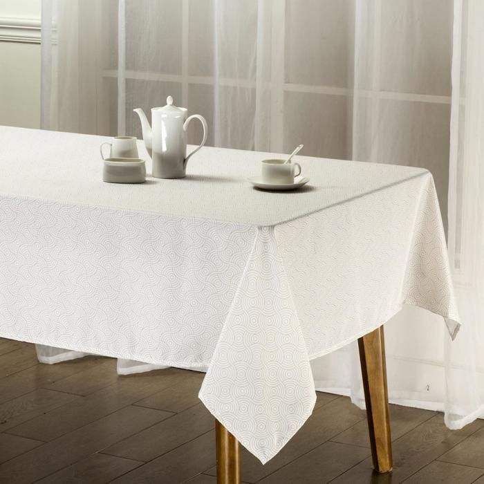 Nappe imperméable - Majestic - 145x220 cm - 100% polyester - Blanc