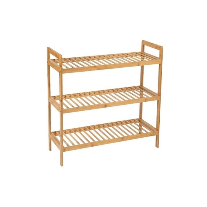 Meuble de salle de bain - RANGEMENT - 70x26x60 cm - Bois de bambou - Style scandinave - Marron