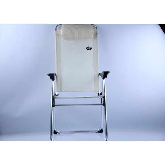 CHAISE CAMPING PROMO ALU BEIGE  W.59XH.109CM
