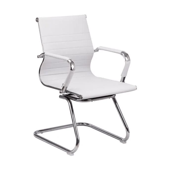 Fauteuil visiteur - ROCHA - Blanc - Design Contemporain - Hauteur 88 cm - Garantie 1 an