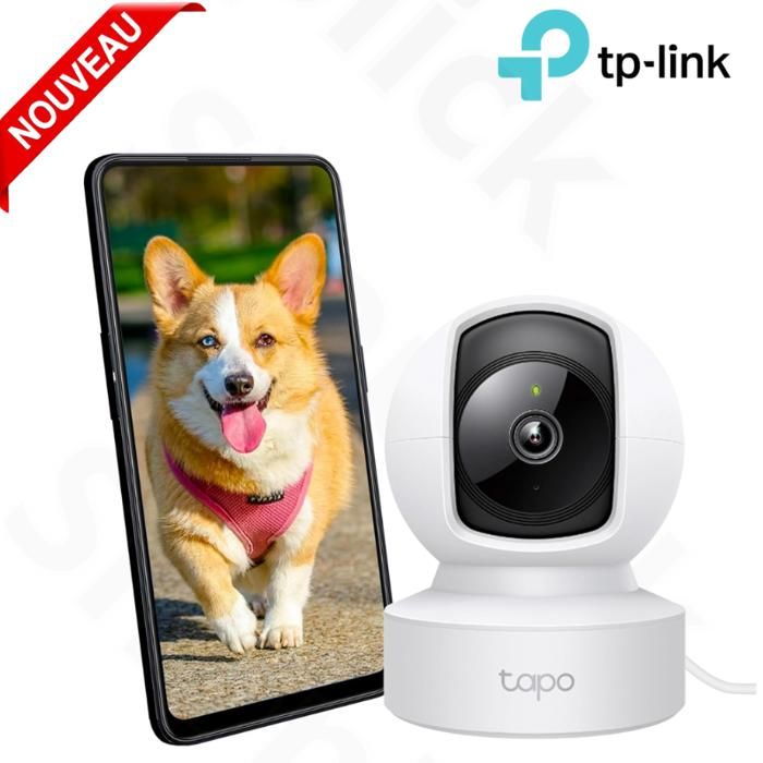 Tapo Caméra Surveillance WiFi Intérieure 2K 3MP Détection de Personne C212,