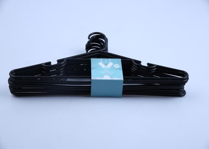 Cintres en Plastique - GENERIC - Set de 10 - 44,5cm - Barre de Pantalon - Noir