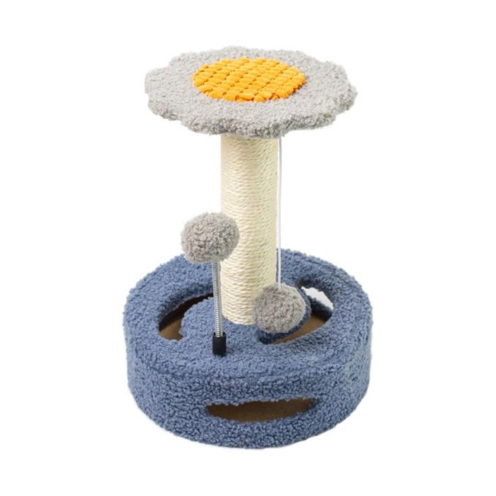 Arbre à Chat - Petit Arbre Tour - 35 cm - Griffoirs en Corde de Chanvre - Balle de Jeu Suspendue