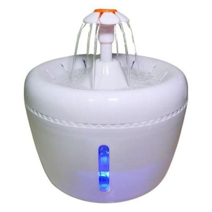 Pet fontaine d'eau blanche pour chat