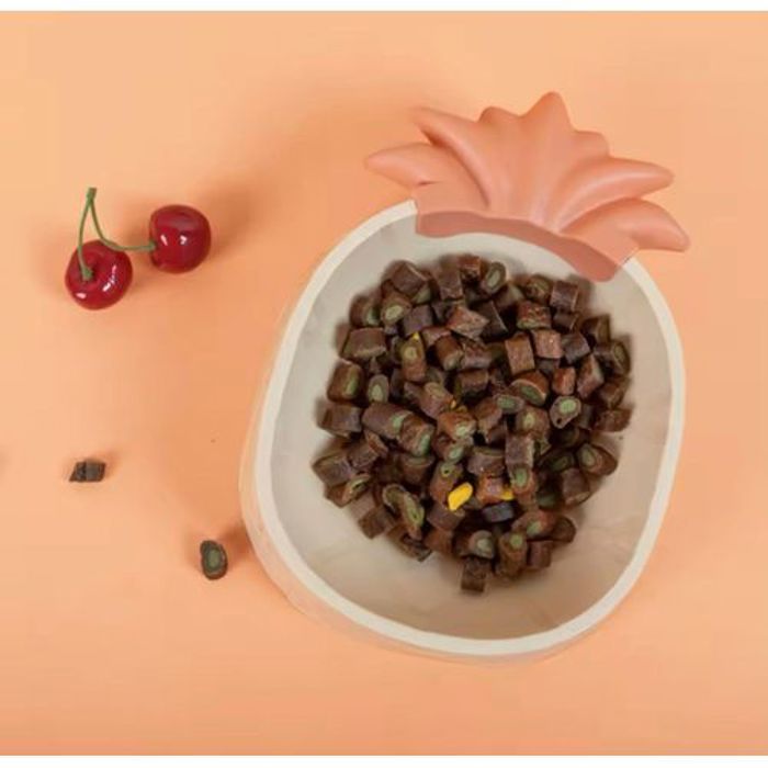 Pet Gamelle de nourriture pour chat et chien, gamelle de base antidérapante pour petits chiens et chats en forme d'ananas