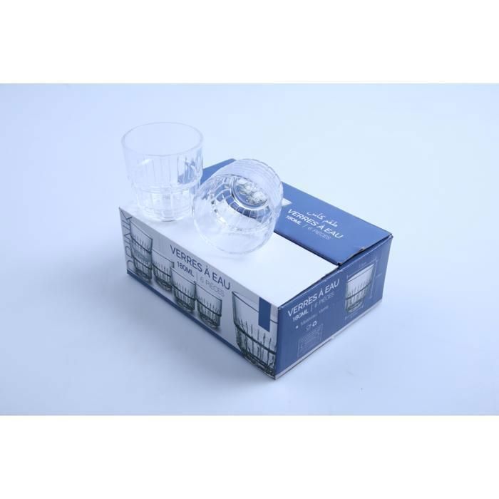 Verre à eau - GENERIC - TY2601 - Ensemble de 6 pièces - 180ml - Transparent - Durable