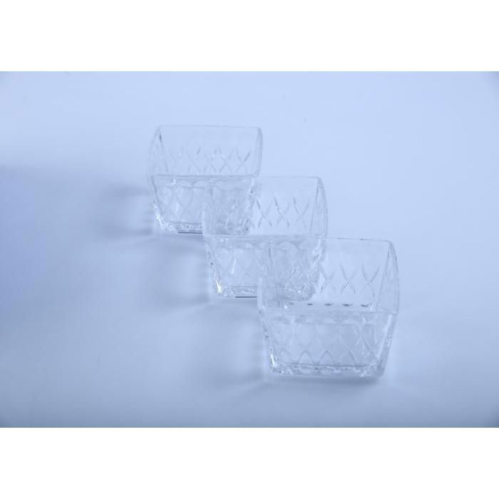 6 Bols   En  Verre gravé - 270 ml - Transparent