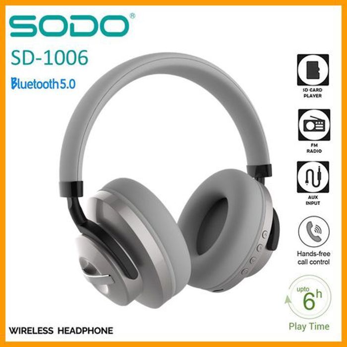 SODO SD-1006 Casque Bluetooth V5.0 sans fil avec Micro, batterie 400mAh