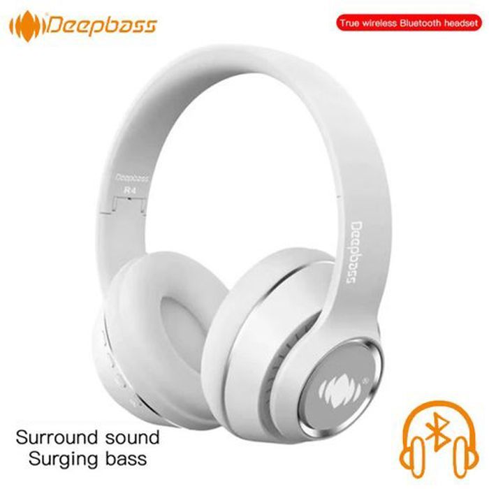 Casque Sans Fil - Deep Bass - R4 - Bluetooth V5.1 - Suppression de bruit - Pliable et réglable