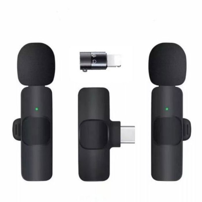 Microphone Lavalier Sans Fil K11 - 2in1 - Plug & Play - Compatible iPhone - Réduction de bruit