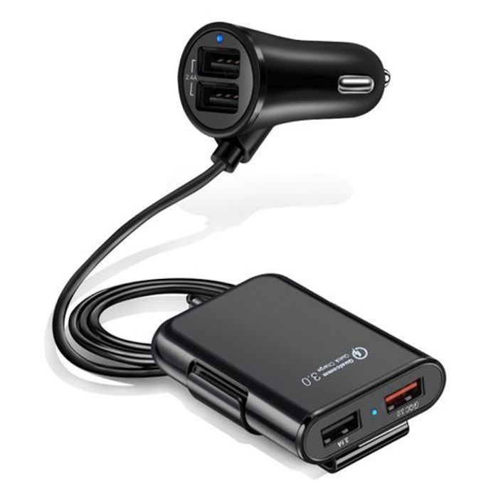 4 Ports USB Chargeur de Voiture USB avec Hub USB D'extension pour la Charge des Sièges